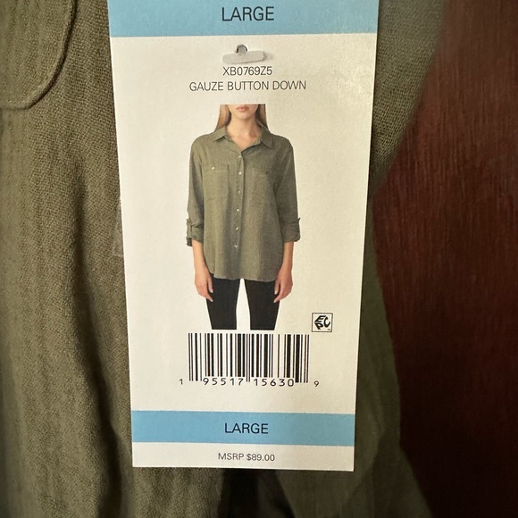 Social Standard Gauze Button Top (NWT) - Picture 3 of 5